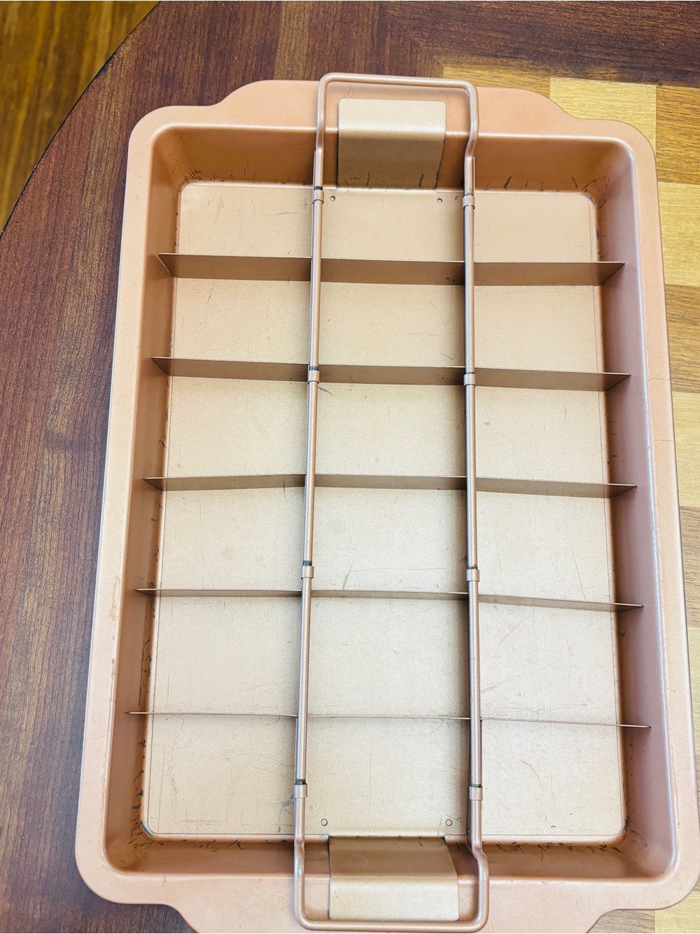 Copper Nonstick 13” x 9” Brownie pan with cutter and lift out tray